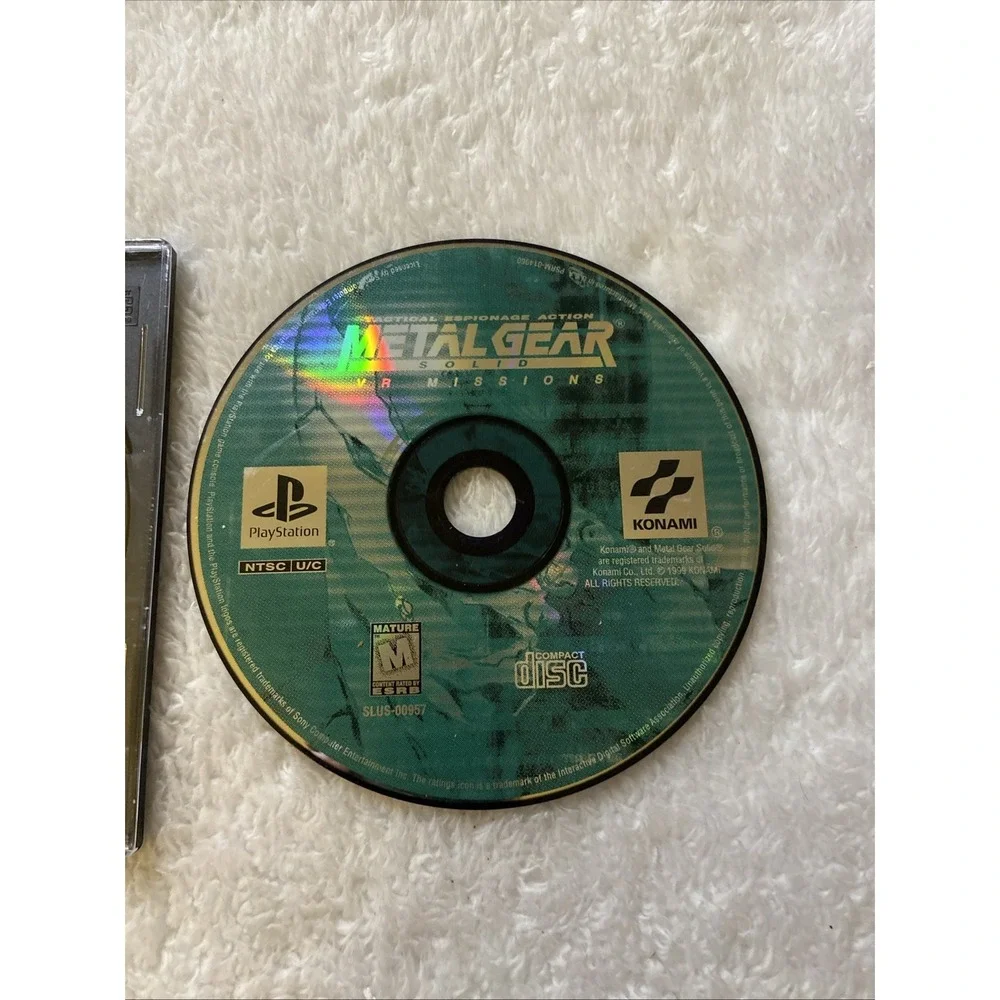 Metal Gear Solid VR Missions Sony PlayStation 1‎ PS1 Disc Only 1999 Jewel Case